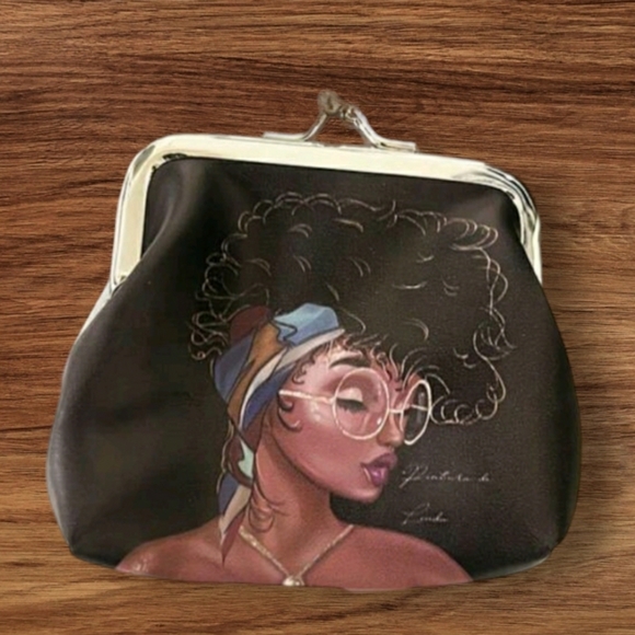 Accessories - Kiss lock Coin purse girl with glasses